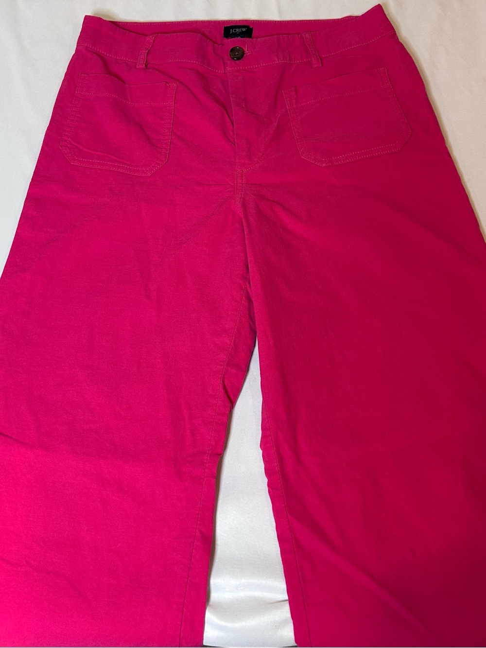 J. Crew Lizzie Casual Cotton Linen Wide Leg Pants Sz. 28 Raspberry Sherbet